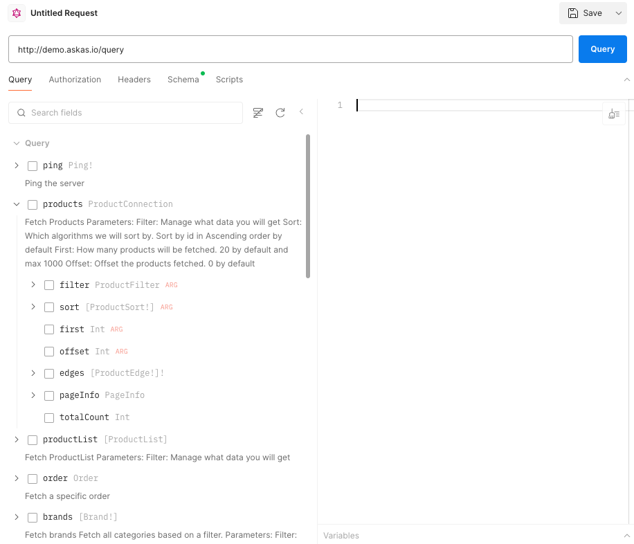 Postman schema